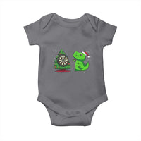 Christmas Dinosaur Dart Player Baby Onesie Funny Dino Lover - Wonder Print Shop
