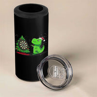 Christmas Dinosaur Dart Player 4 in 1 Can Cooler Tumbler Funny Dino Lover - Wonder Print Shop