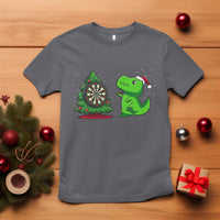 Christmas Dinosaur Dart Player T Shirt Funny Dino Lover - Wonder Print Shop