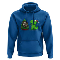 Christmas Dinosaur Dart Player Hoodie Funny Dino Lover - Wonder Print Shop