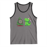 Christmas Dinosaur Dart Player Tank Top Funny Dino Lover - Wonder Print Shop