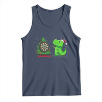 Christmas Dinosaur Dart Player Tank Top Funny Dino Lover - Wonder Print Shop