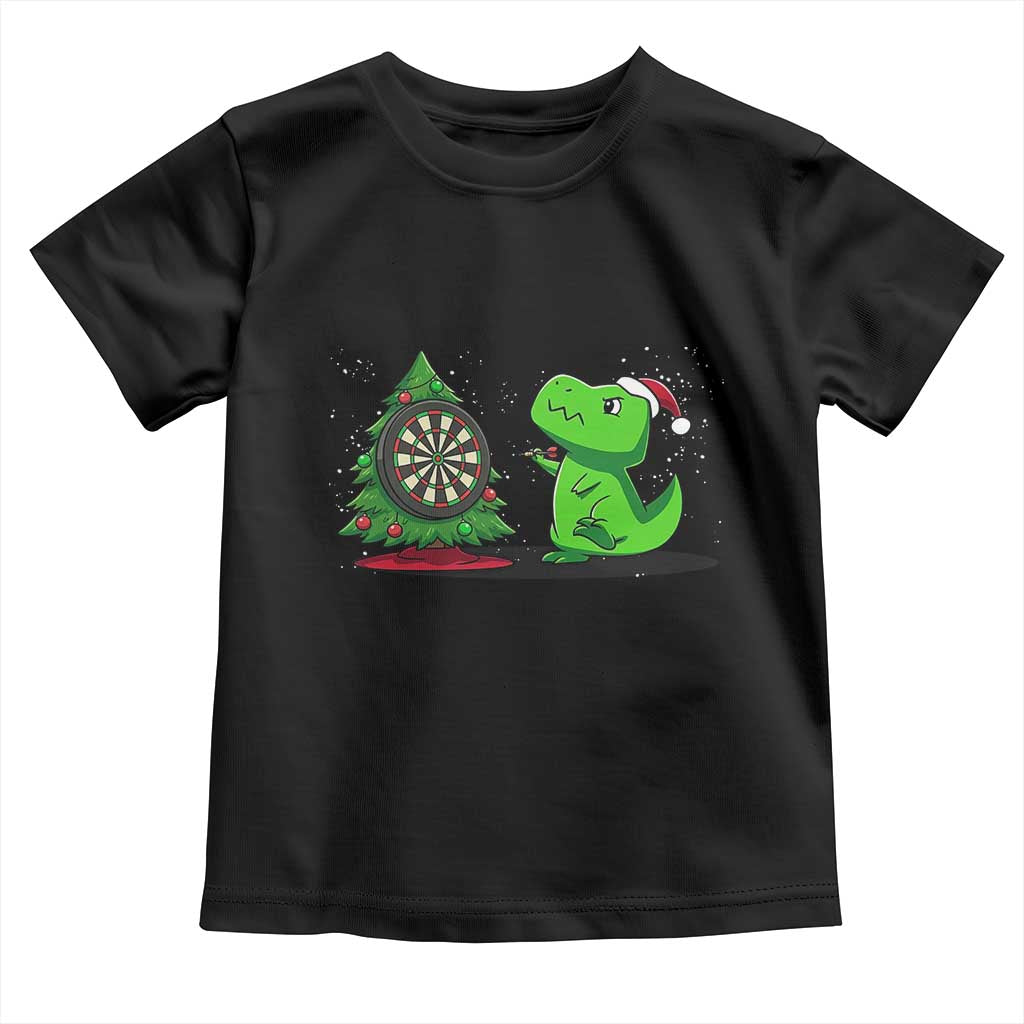 Christmas Dinosaur Dart Player Toddler T Shirt Funny Dino Lover - Wonder Print Shop