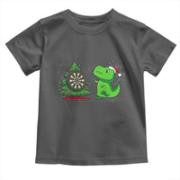 Christmas Dinosaur Dart Player Toddler T Shirt Funny Dino Lover - Wonder Print Shop