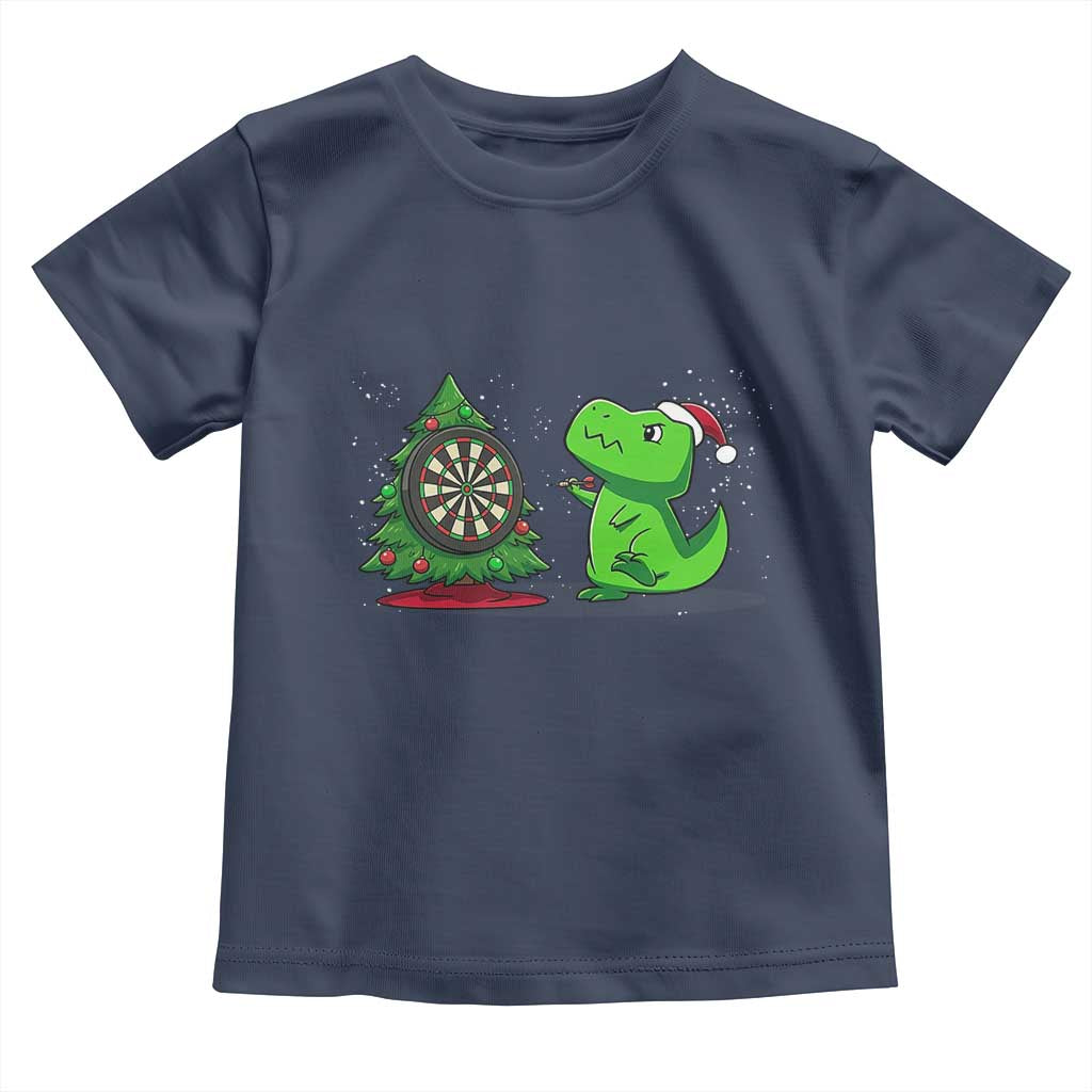 Christmas Dinosaur Dart Player Toddler T Shirt Funny Dino Lover - Wonder Print Shop