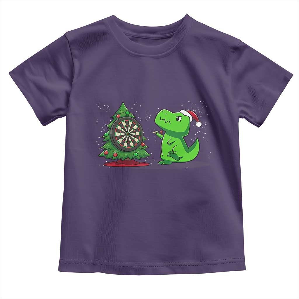 Christmas Dinosaur Dart Player Toddler T Shirt Funny Dino Lover - Wonder Print Shop