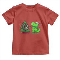 Christmas Dinosaur Dart Player Toddler T Shirt Funny Dino Lover - Wonder Print Shop
