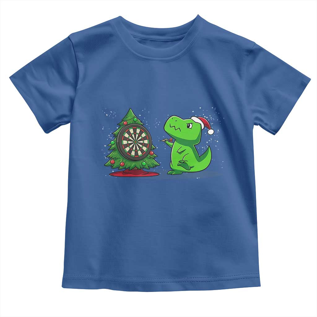 Christmas Dinosaur Dart Player Toddler T Shirt Funny Dino Lover - Wonder Print Shop