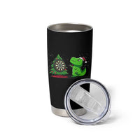 Christmas Dinosaur Dart Player Tumbler Cup Funny Dino Lover - Wonder Print Shop