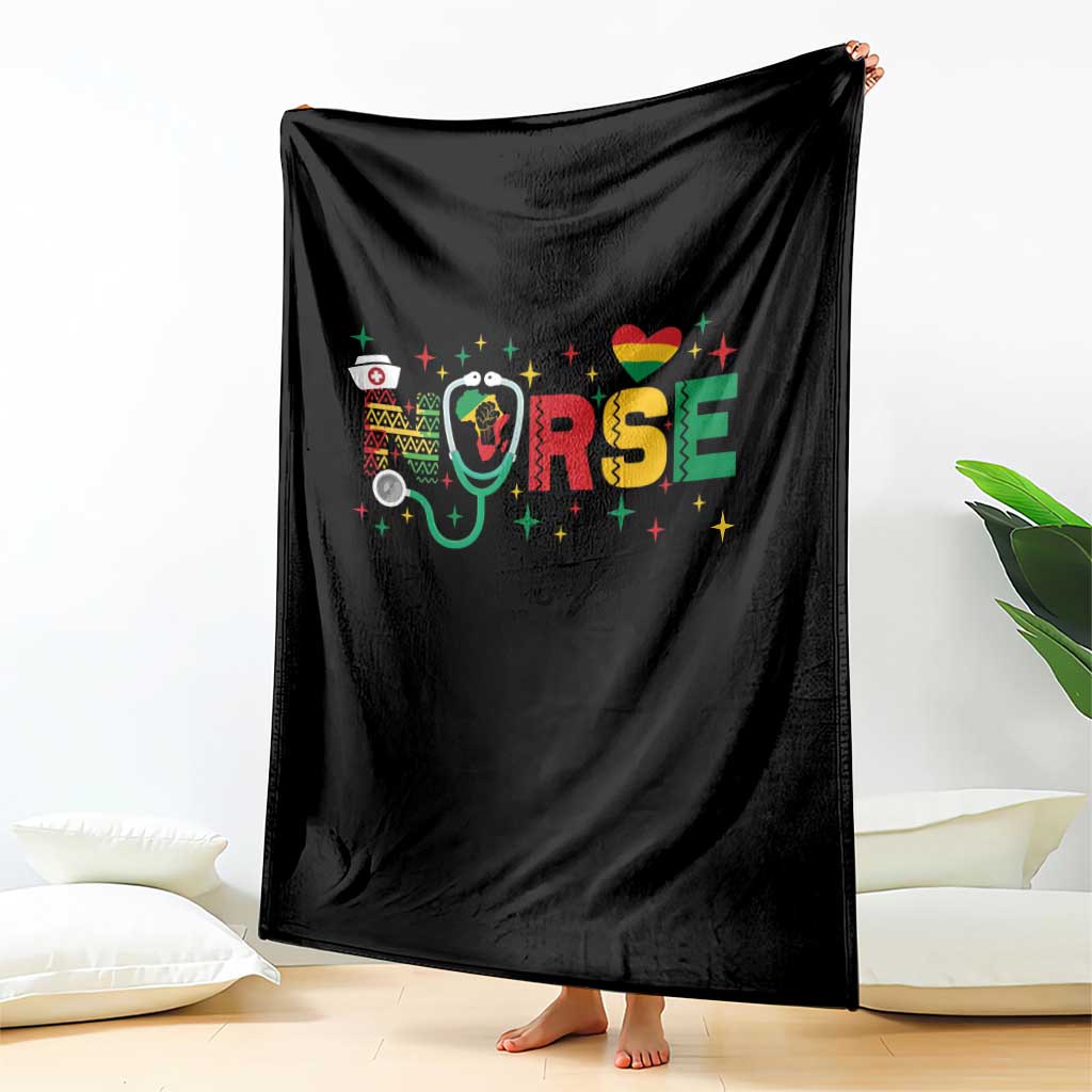 Proud Black Nurse Throw Blanket Black History Month Gift - Wonder Print Shop