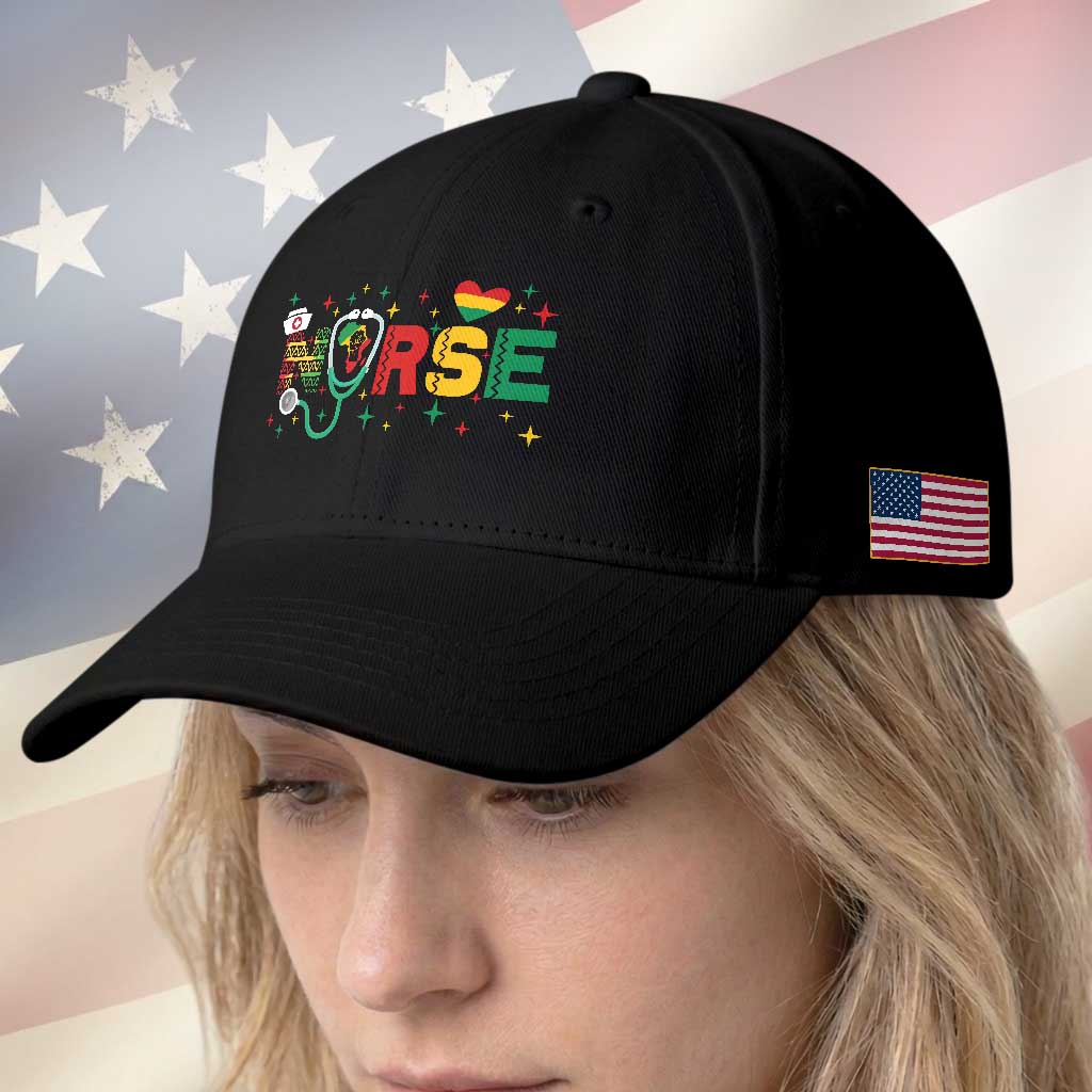 Proud Black Nurse Baseball Cap Black History Month Gift
