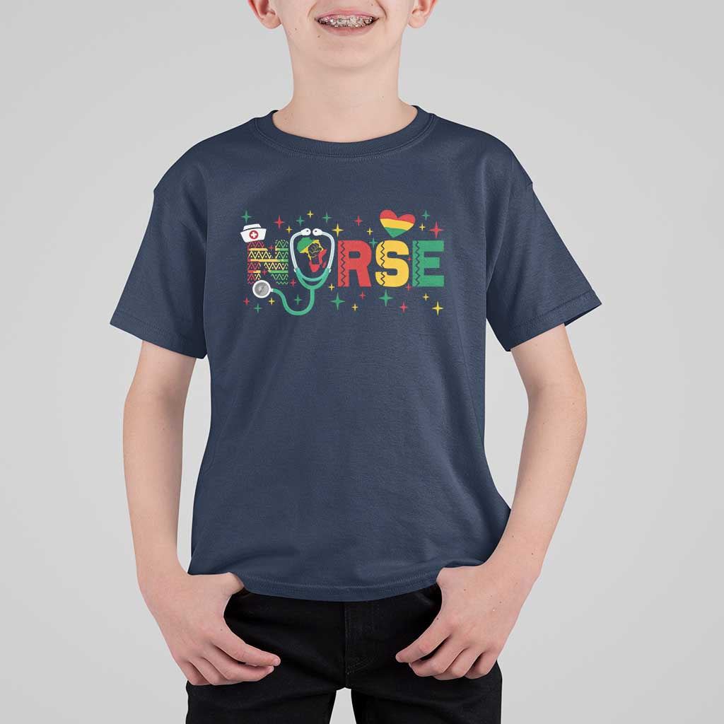 Proud Black Nurse T Shirt For Kid Black History Month Gift - Wonder Print Shop