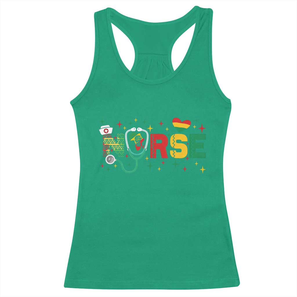 Proud Black Nurse Racerback Tank Top Black History Month Gift - Wonder Print Shop