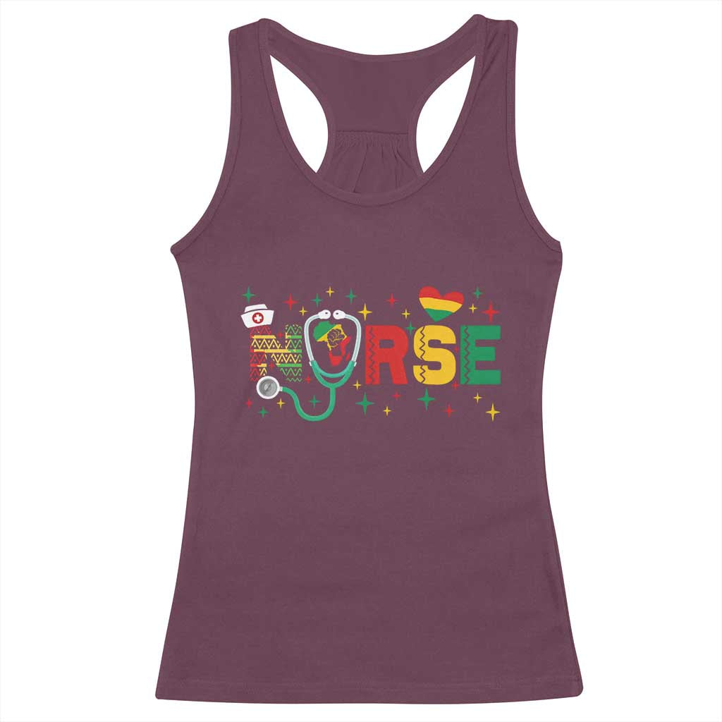 Proud Black Nurse Racerback Tank Top Black History Month Gift - Wonder Print Shop