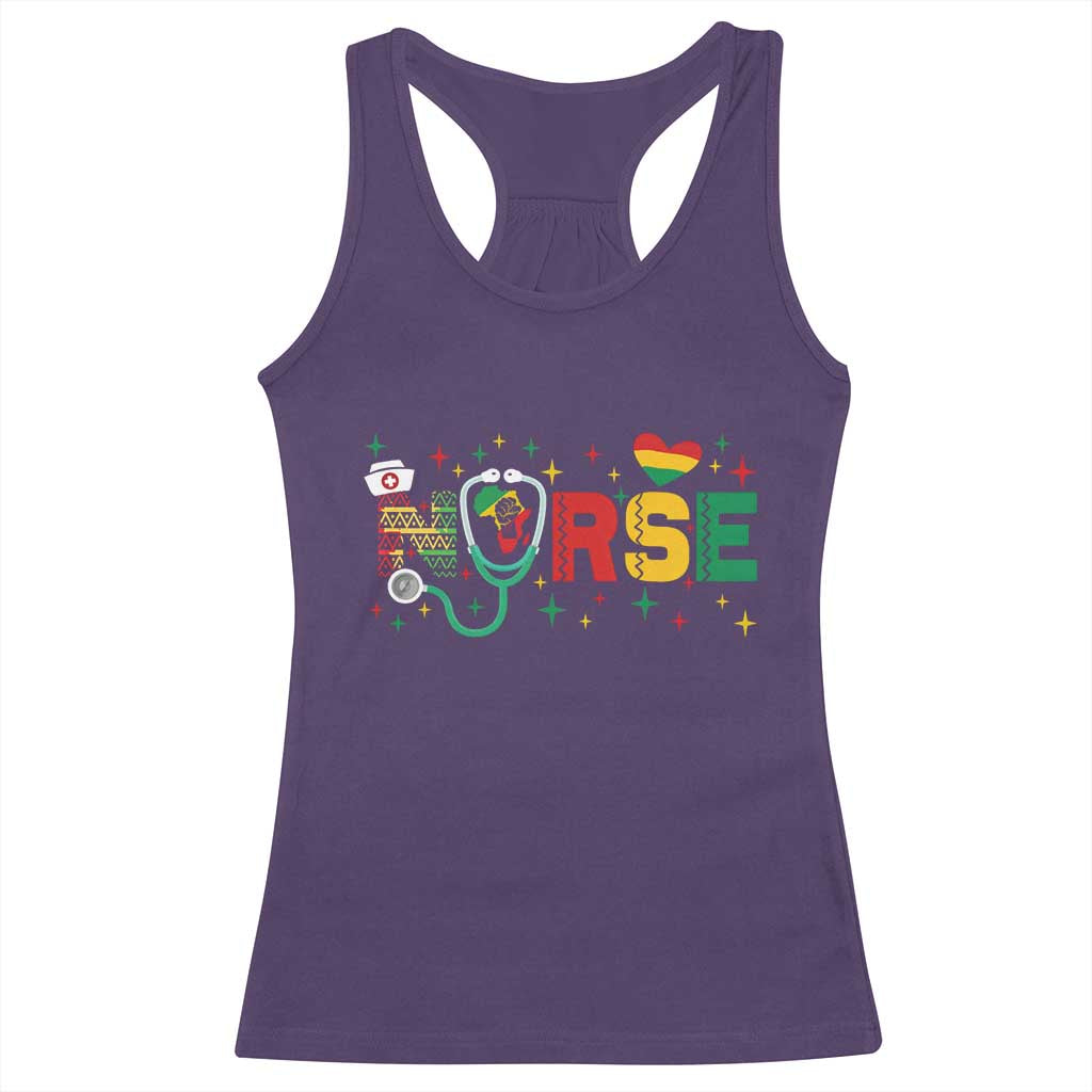 Proud Black Nurse Racerback Tank Top Black History Month Gift - Wonder Print Shop