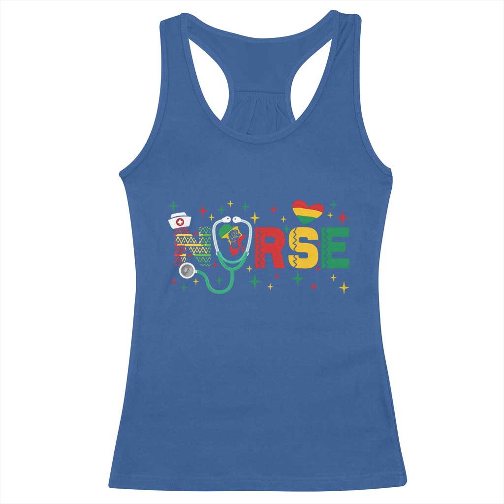 Proud Black Nurse Racerback Tank Top Black History Month Gift - Wonder Print Shop
