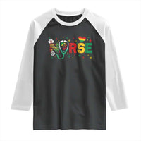 Proud Black Nurse Raglan Shirt Black History Month Gift - Wonder Print Shop