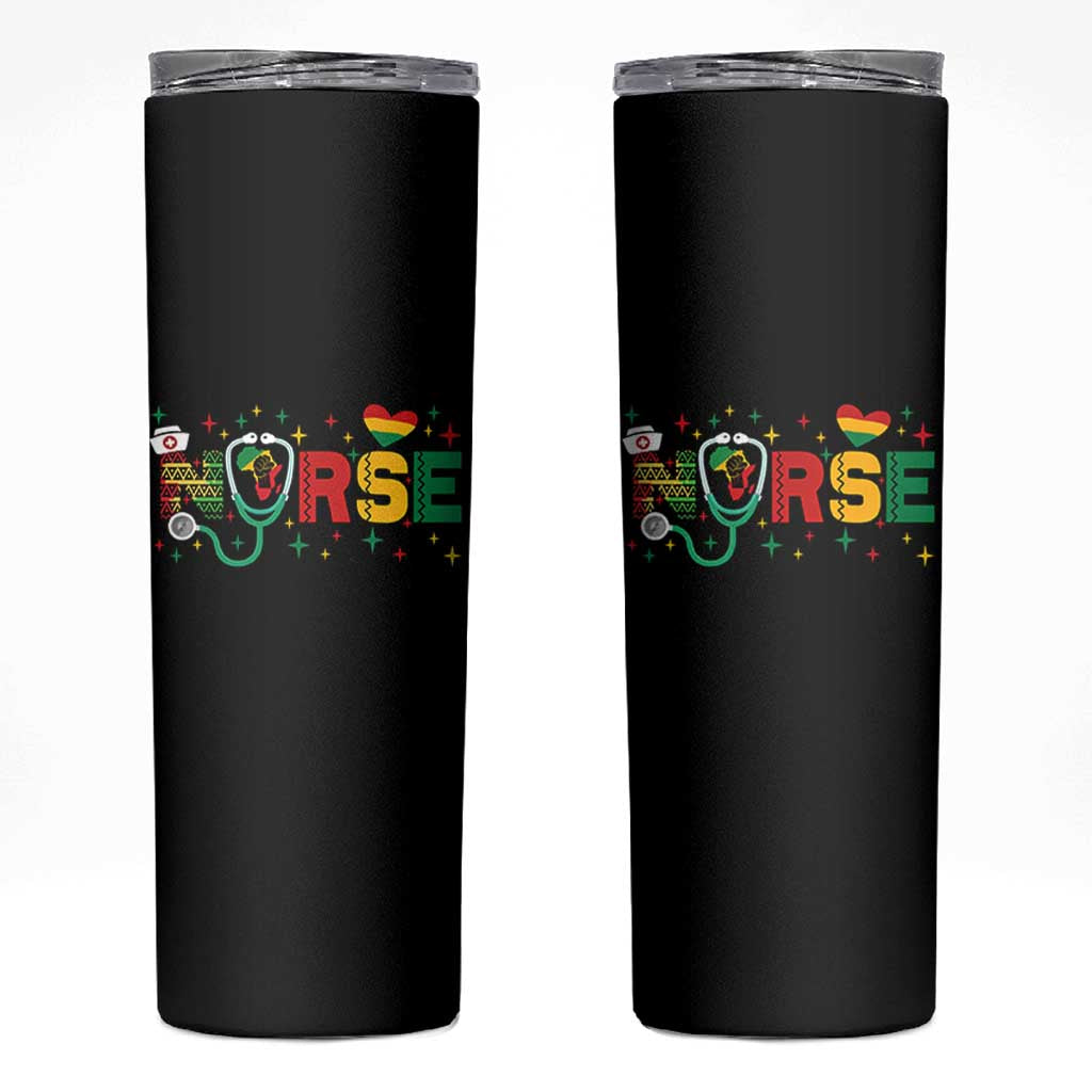Proud Black Nurse Skinny Tumbler Black History Month Gift - Wonder Print Shop