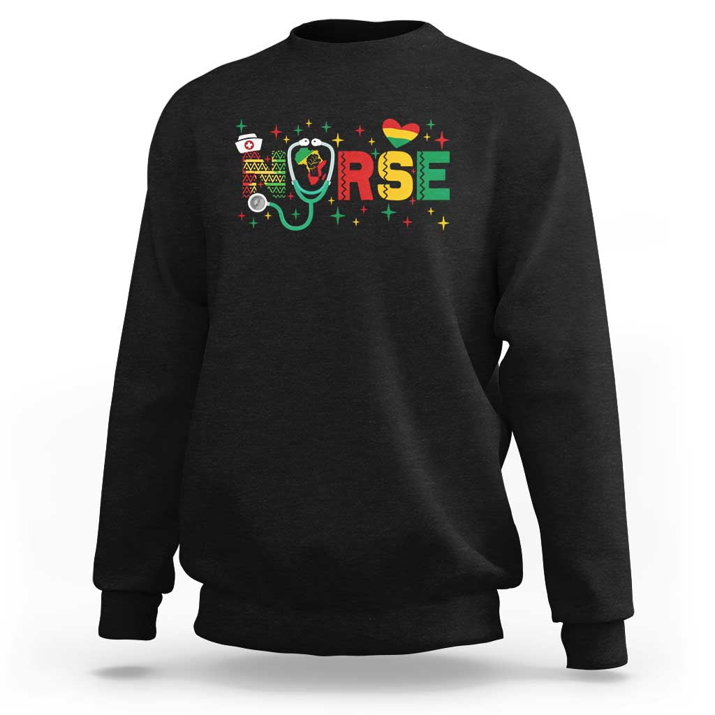 Proud Black Nurse Sweatshirt Black History Month Gift - Wonder Print Shop
