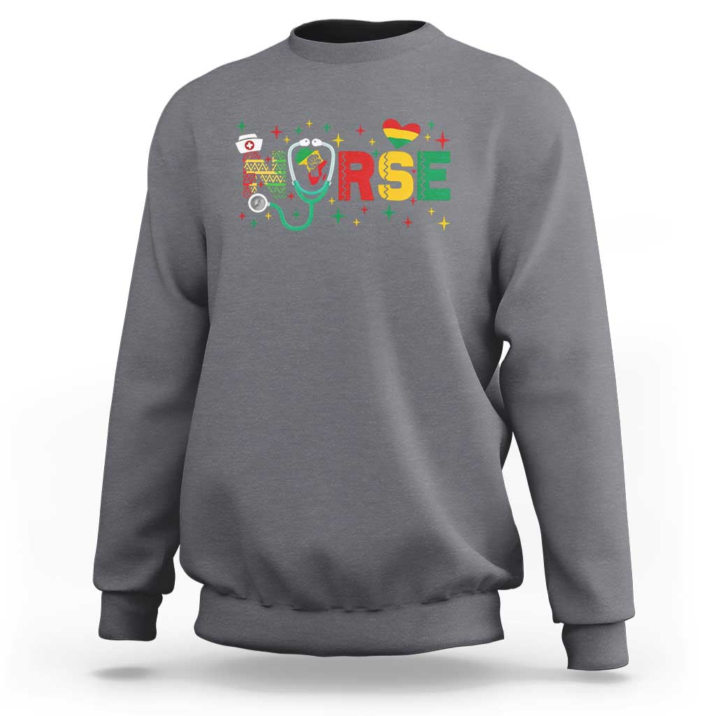 Proud Black Nurse Sweatshirt Black History Month Gift - Wonder Print Shop