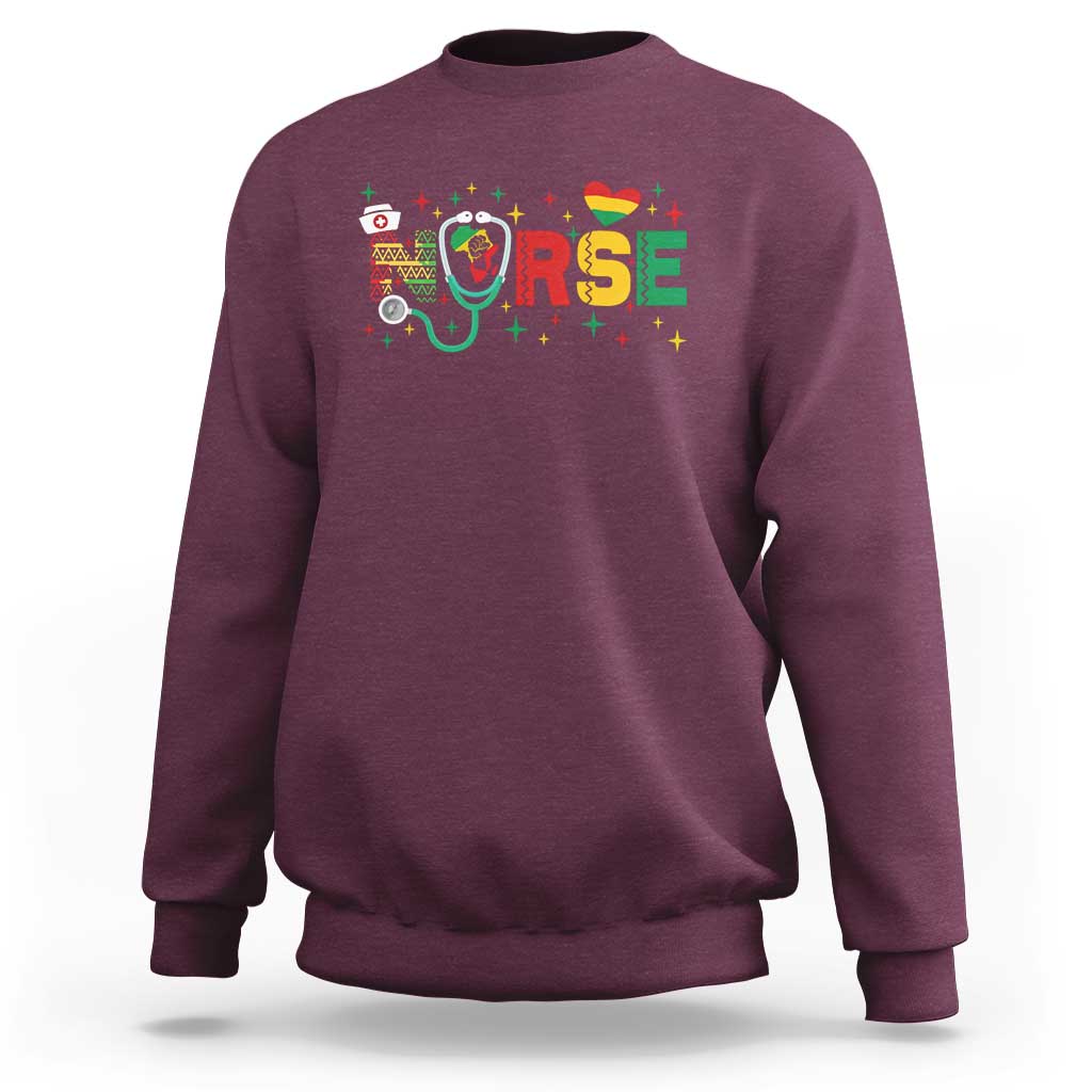 Proud Black Nurse Sweatshirt Black History Month Gift - Wonder Print Shop