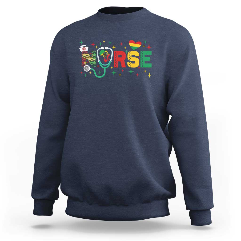 Proud Black Nurse Sweatshirt Black History Month Gift - Wonder Print Shop