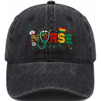 Proud Black Nurse Washed Cotton Baseball Cap Black History Month Gift