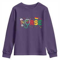 Proud Black Nurse Youth Sweatshirt Black History Month Gift - Wonder Print Shop