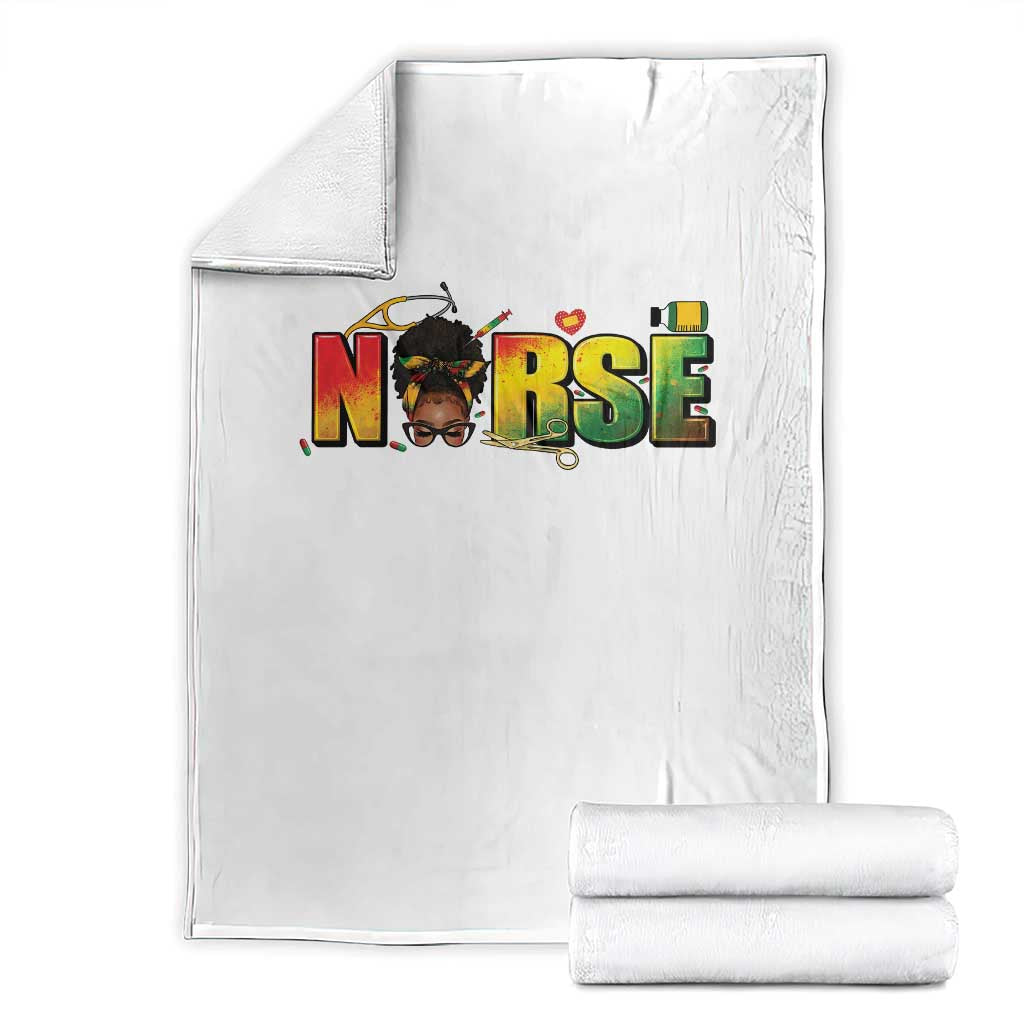 Proud Black Nurse Throw Blanket Black History Month Healthcare Gift - Wonder Print Shop