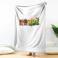 Proud Black Nurse Throw Blanket Black History Month Healthcare Gift - Wonder Print Shop