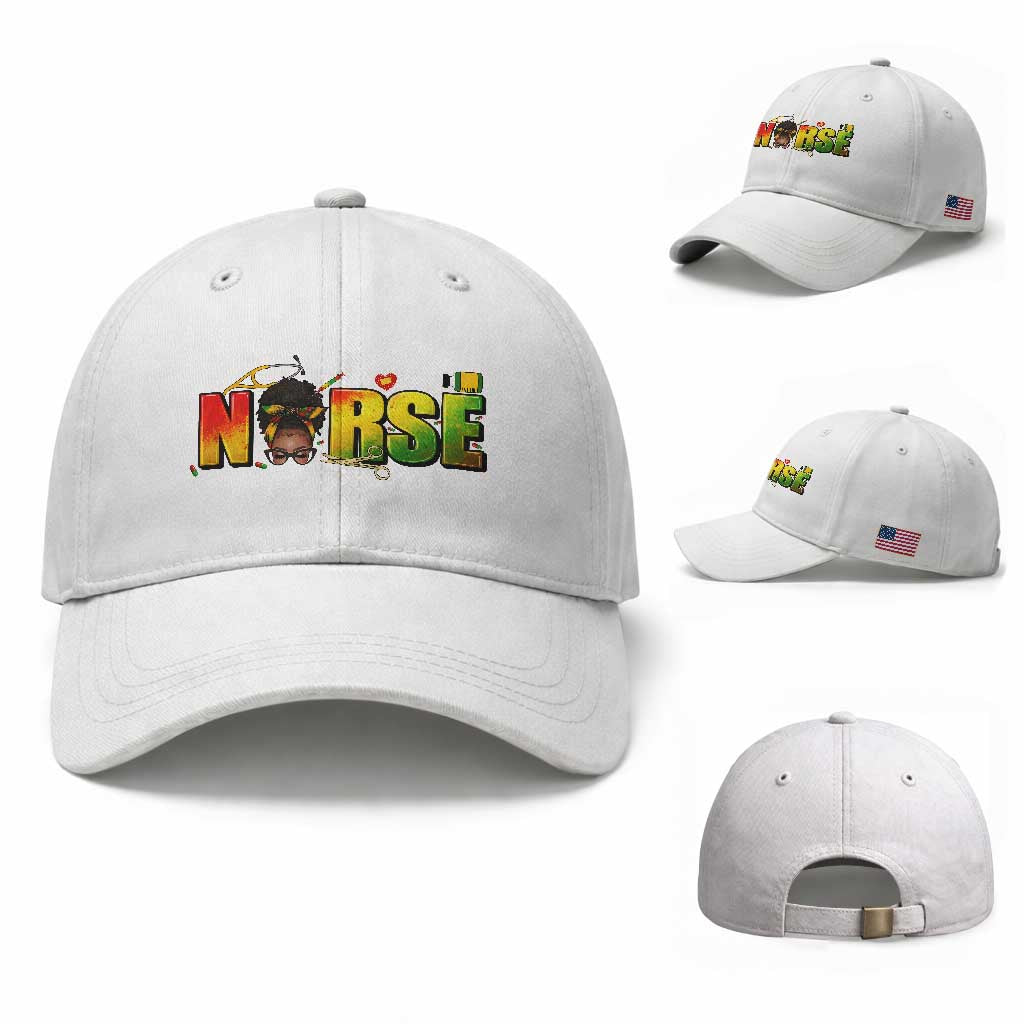 Proud Black Nurse Baseball Cap Black History Month Healthcare Gift