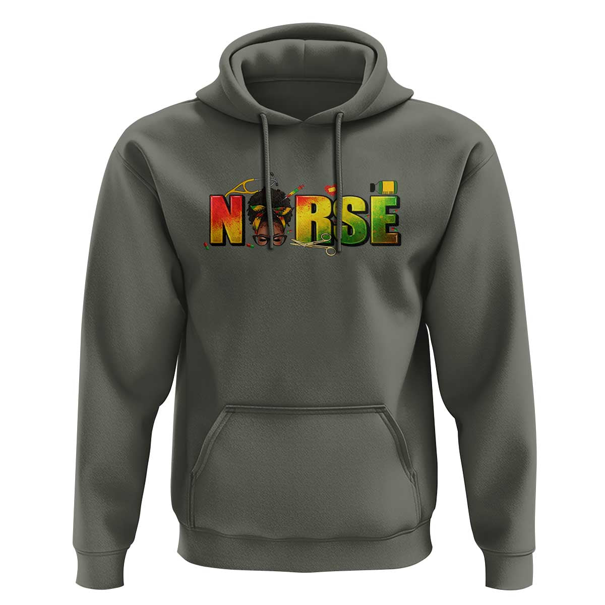 Proud Black Nurse Hoodie Black History Month Healthcare Gift - Wonder Print Shop