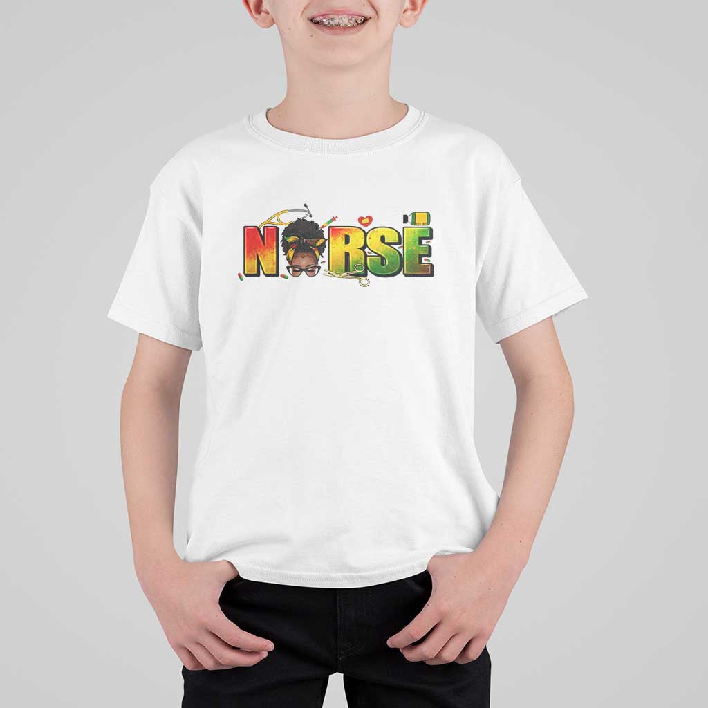 Proud Black Nurse T Shirt For Kid Black History Month Healthcare Gift - Wonder Print Shop
