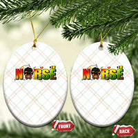 Proud Black Nurse Ceramic Ornament Black History Month Healthcare Gift - Wonder Print Shop