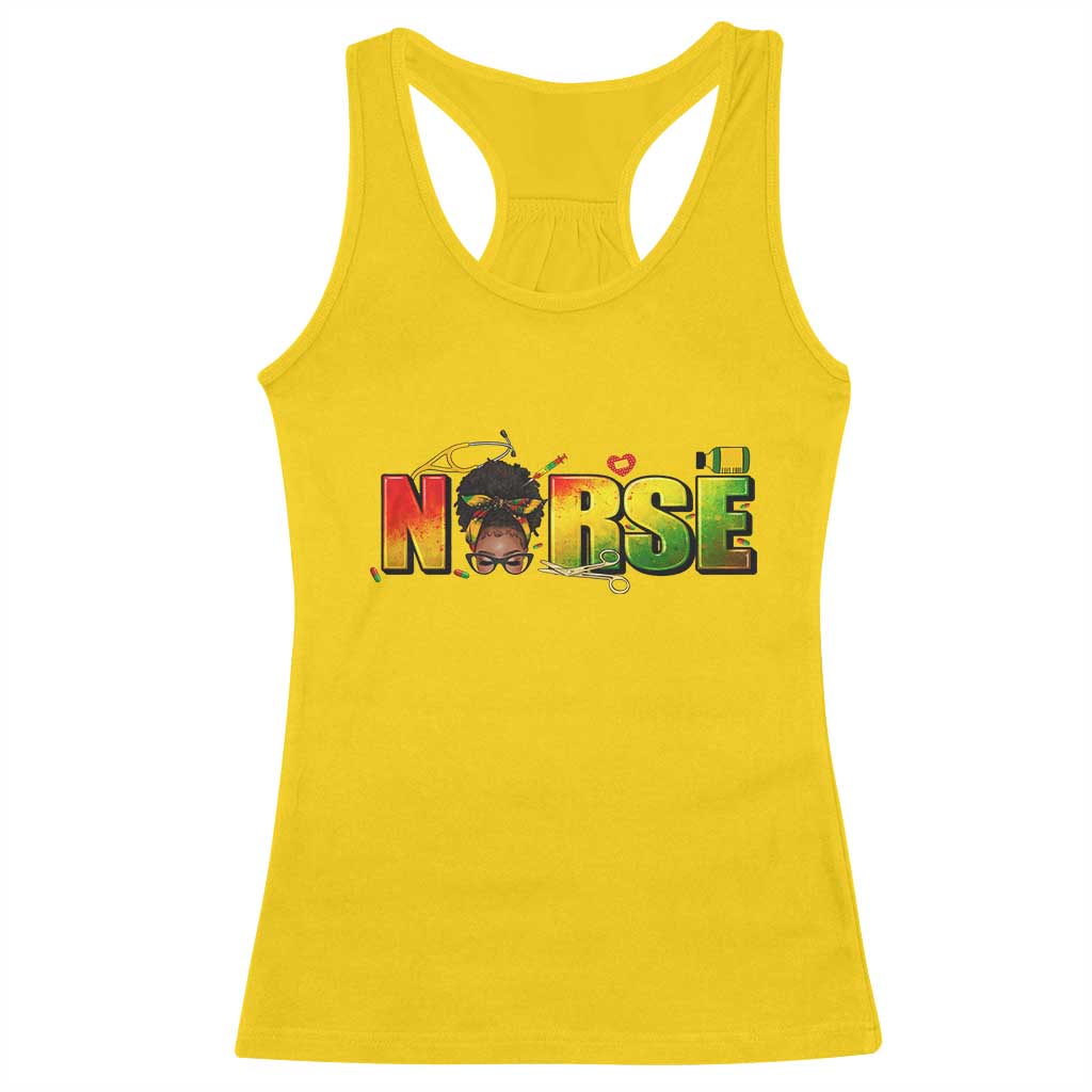 Proud Black Nurse Racerback Tank Top Black History Month Healthcare Gift - Wonder Print Shop