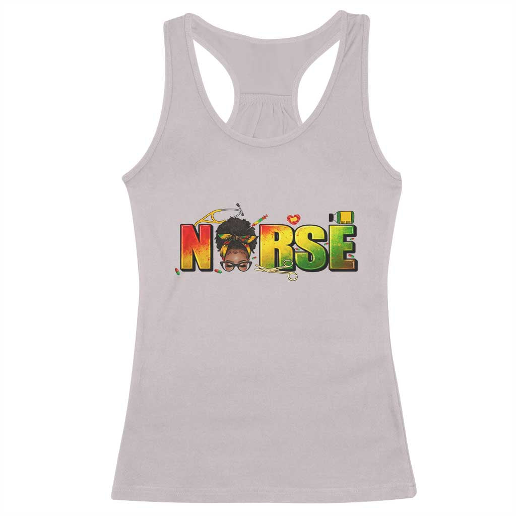 Proud Black Nurse Racerback Tank Top Black History Month Healthcare Gift - Wonder Print Shop