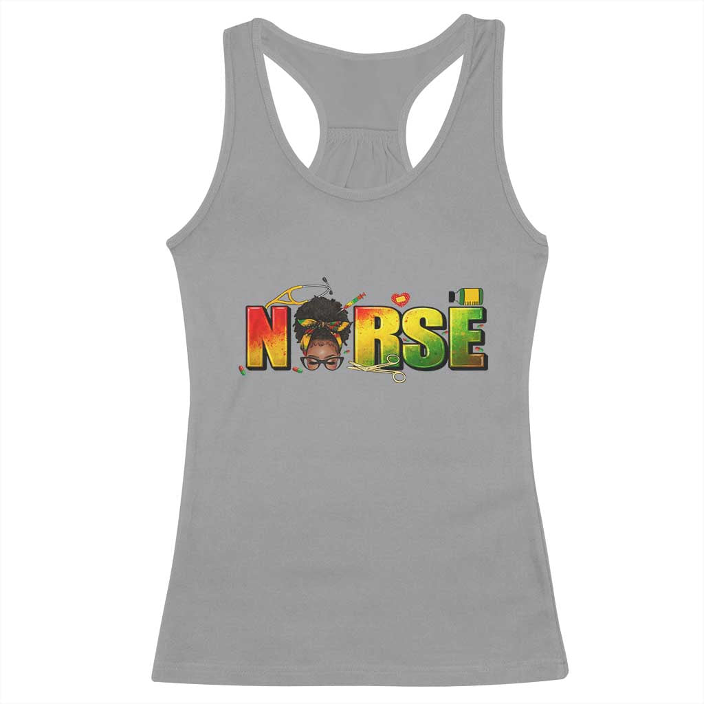 Proud Black Nurse Racerback Tank Top Black History Month Healthcare Gift - Wonder Print Shop