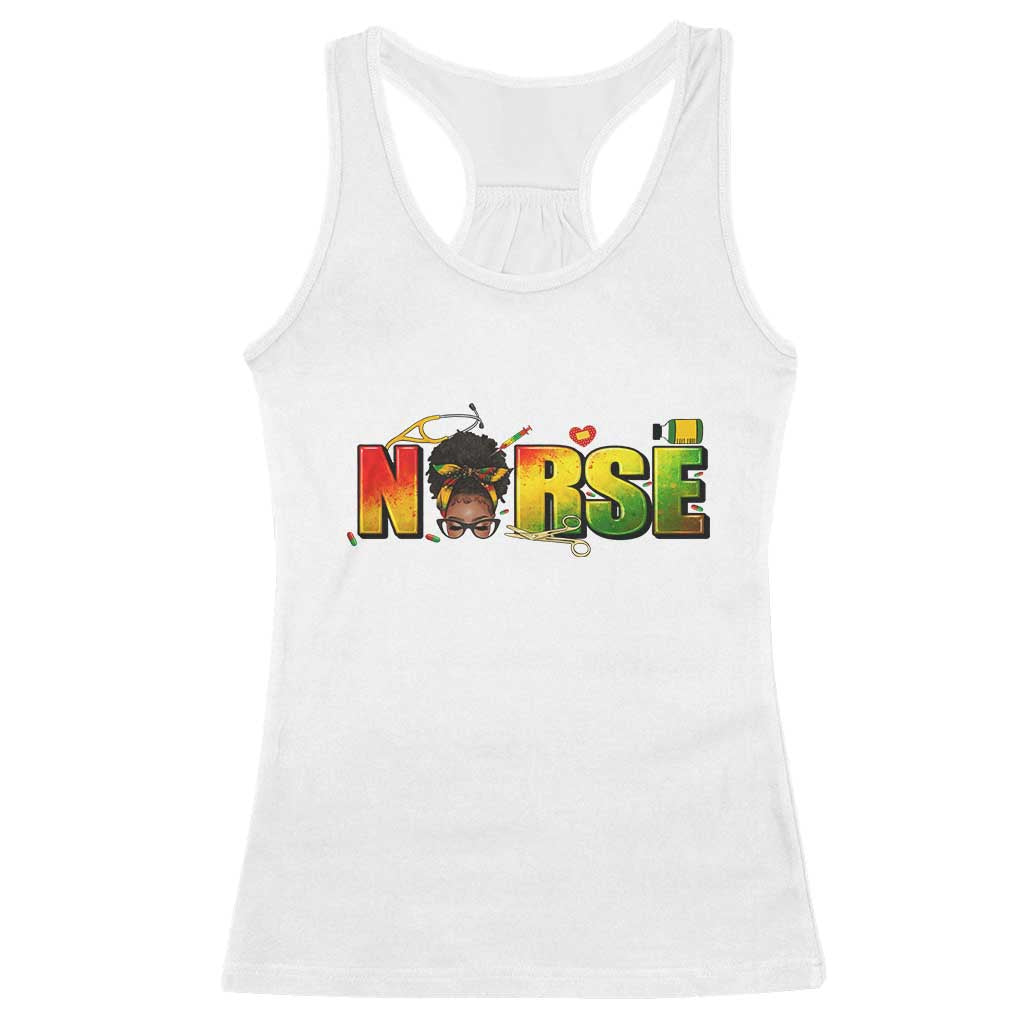 Proud Black Nurse Racerback Tank Top Black History Month Healthcare Gift - Wonder Print Shop