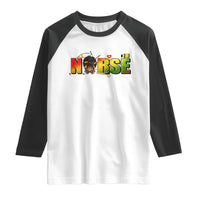 Proud Black Nurse Raglan Shirt Black History Month Healthcare Gift - Wonder Print Shop