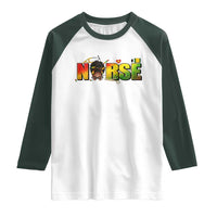 Proud Black Nurse Raglan Shirt Black History Month Healthcare Gift - Wonder Print Shop