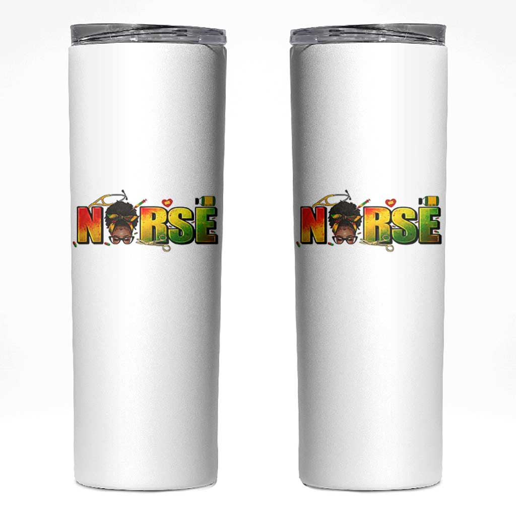 Proud Black Nurse Skinny Tumbler Black History Month Healthcare Gift - Wonder Print Shop