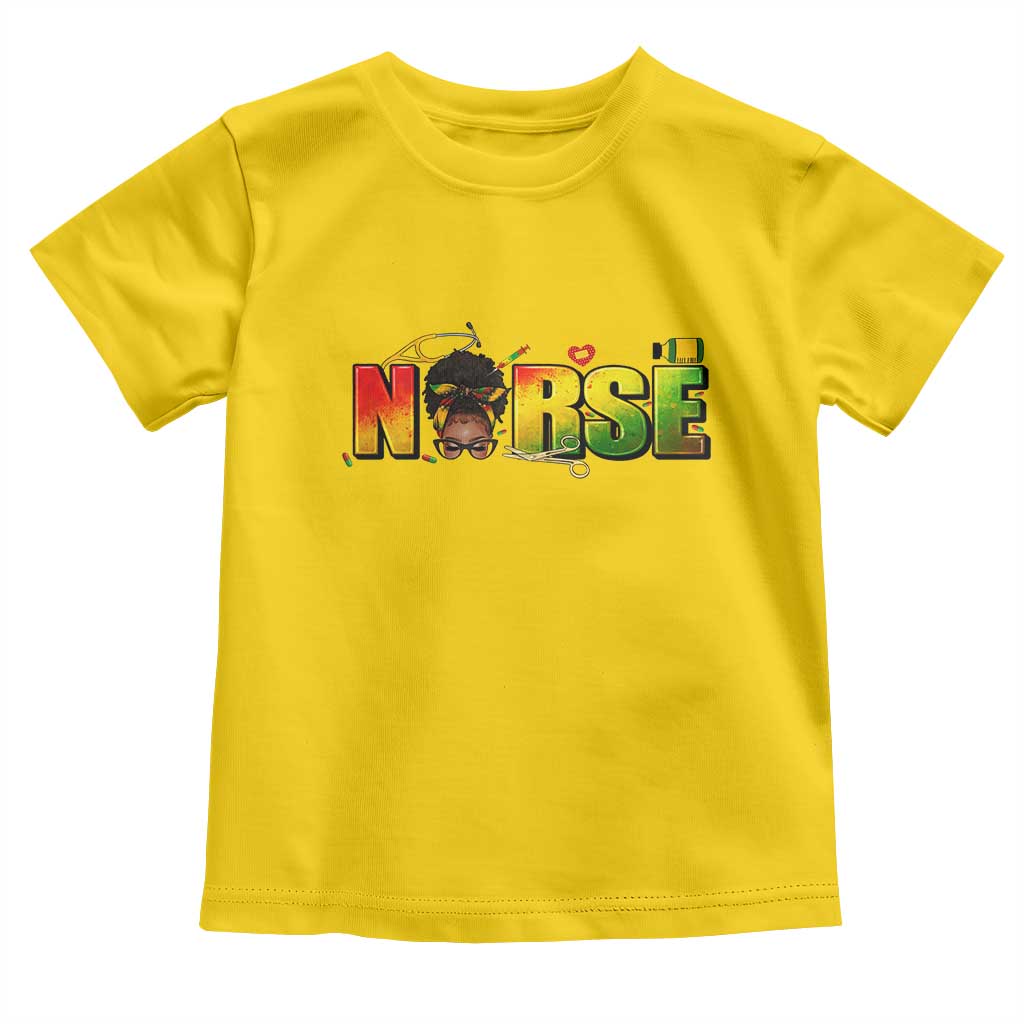 Proud Black Nurse Toddler T Shirt Black History Month Healthcare Gift - Wonder Print Shop