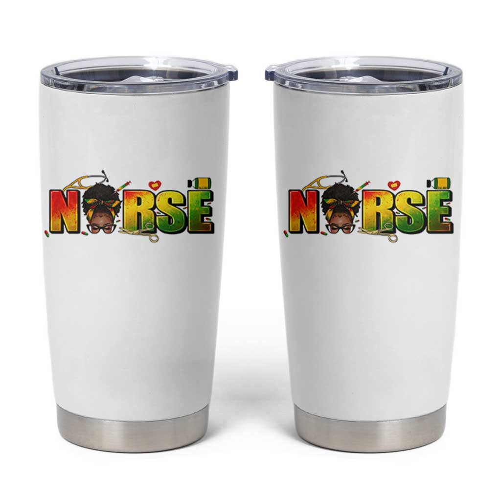 Proud Black Nurse Tumbler Cup Black History Month Healthcare Gift - Wonder Print Shop