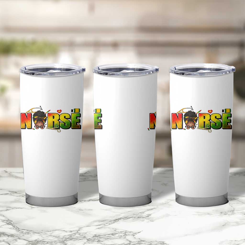 Proud Black Nurse Tumbler Cup Black History Month Healthcare Gift - Wonder Print Shop
