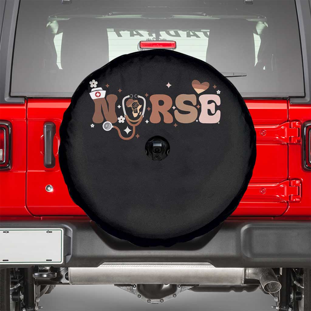 Strong Black Nurse Spare Tire Cover African American Healthcare Hero Gift - Wonder Print Shop