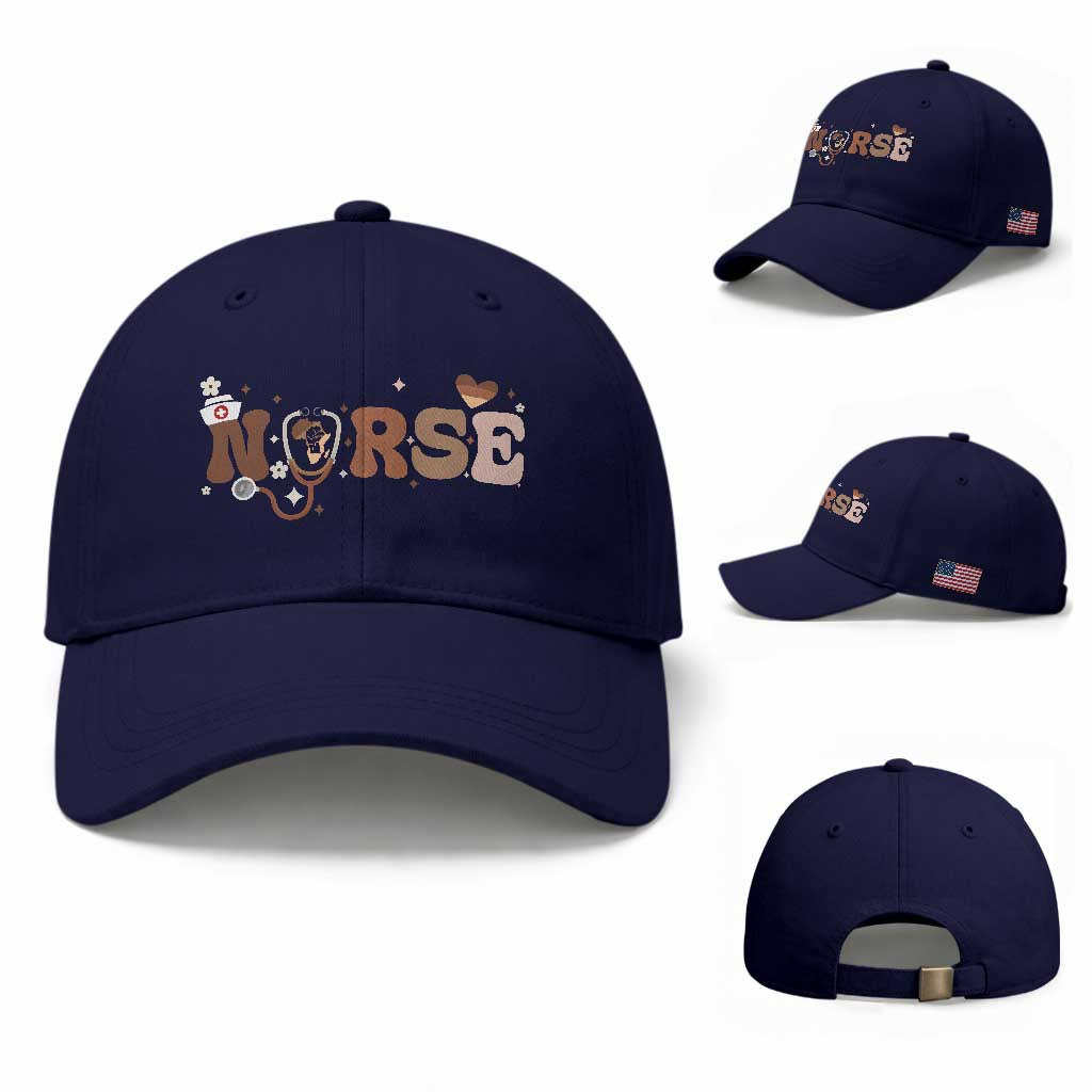 Strong Black Nurse Baseball Cap African American Healthcare Hero Gift