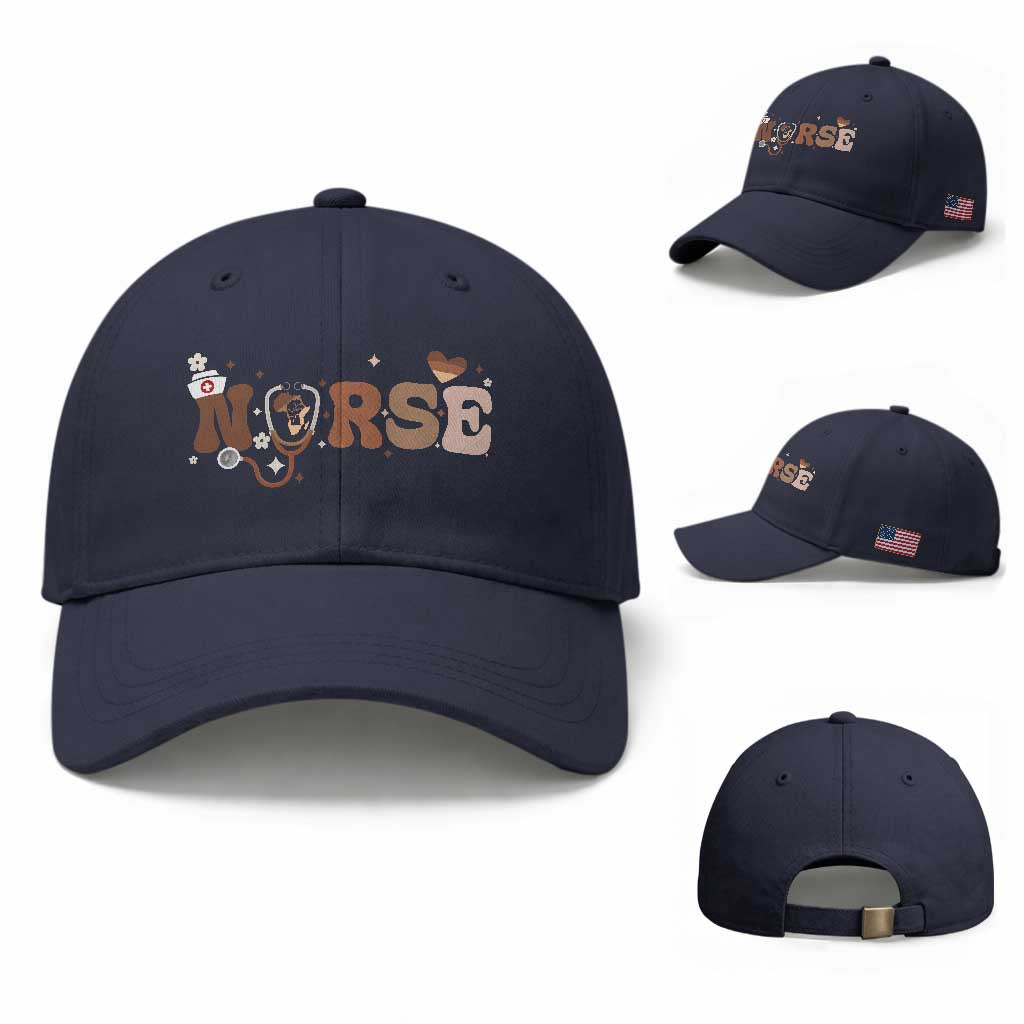 Strong Black Nurse Baseball Cap African American Healthcare Hero Gift