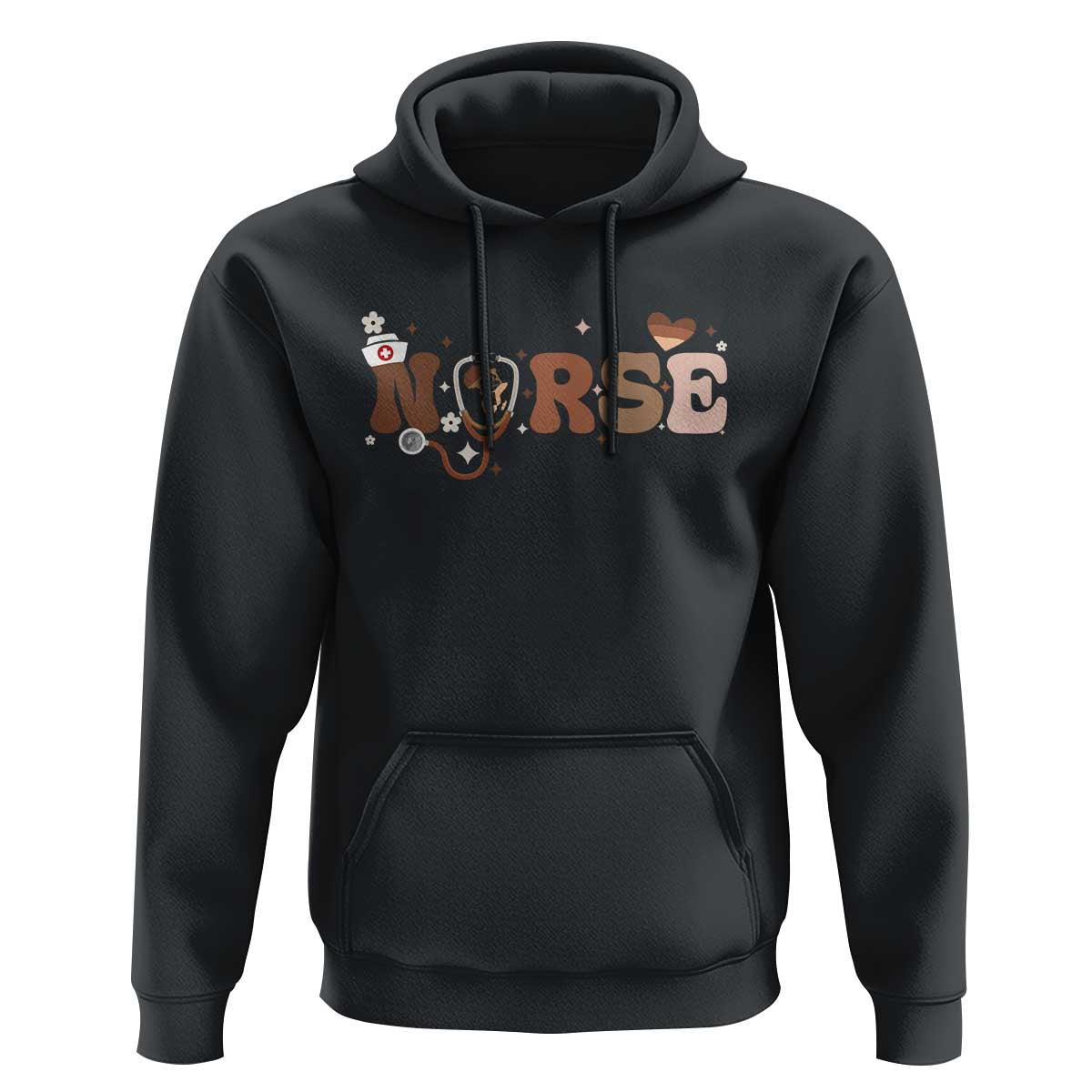 Strong Black Nurse Hoodie African American Healthcare Hero Gift - Wonder Print Shop