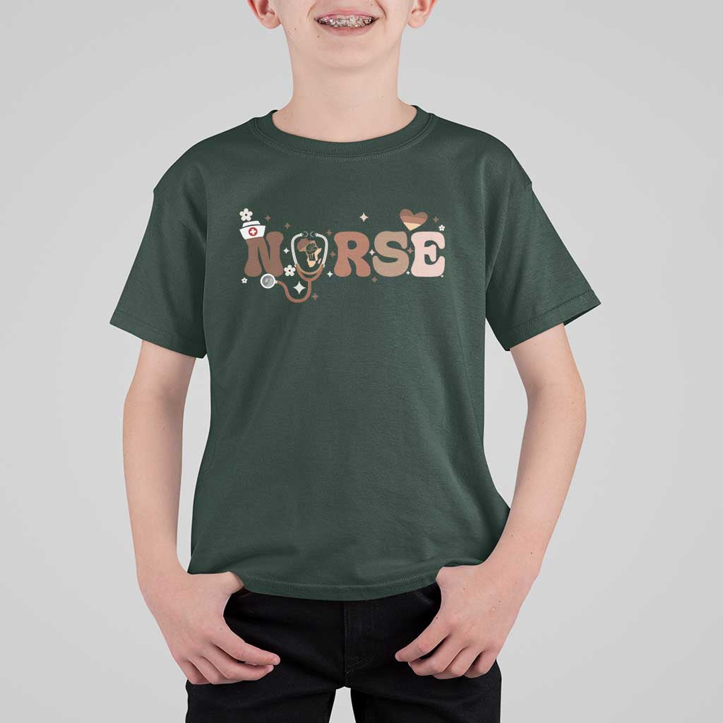 Strong Black Nurse T Shirt For Kid African American Healthcare Hero Gift - Wonder Print Shop