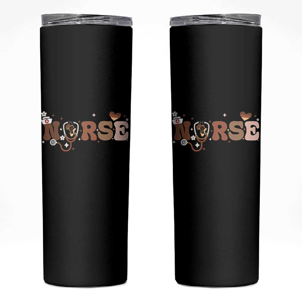 Strong Black Nurse Skinny Tumbler African American Healthcare Hero Gift - Wonder Print Shop